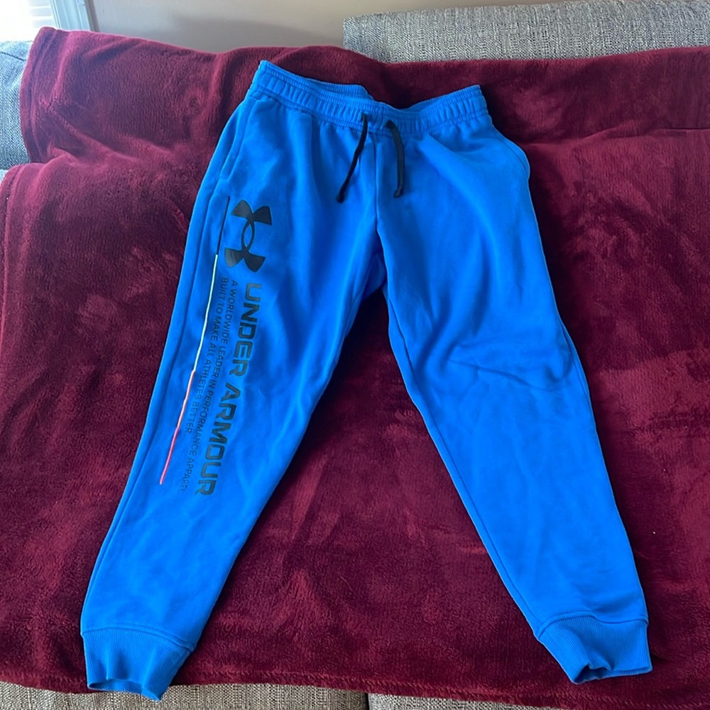 Large Royal Blue Under Armour joggers!